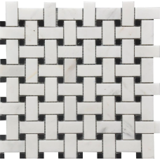 BASKET WEAVE MARBLE BW MOS 12X12