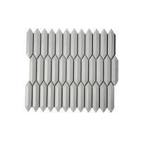 BG WHITE 3D PICKET 1X4 MOSAIC