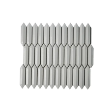 BG WHITE 3D PICKET 1X4 MOSAIC