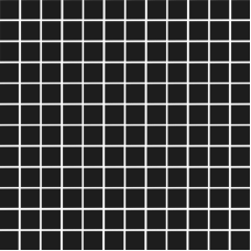 MG BLACK 1X1 SQUARES 12X12 MOSAIC