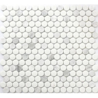 CARRARA PENNY ROUND 12X12 MOSAIC