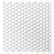 BG WHITE PENNY ROUND 12X12 MOS