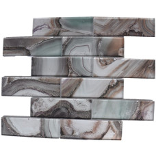AGATE GLASS 2X6 DARK GREY