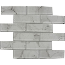 AGATE GLASS 2X6 WHITE