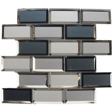 METALLIC MIRROR 2X4 GR/WH MIX