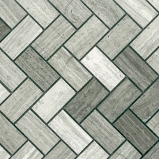 DRIFTWOOD WHITE HERRINGBONE