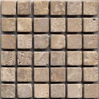 MOSAIC TRAVERTINE NOCE 5/8X5/8