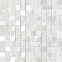 SLATEWORKS QTZ BIANCO 1X1 MOS