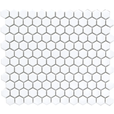 MG WHITE 12X12 MOS. HEXAGON 1X1