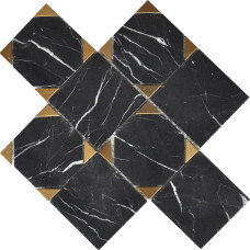 NERO MARQUINA SQUARE 9X9 MOSAIC
