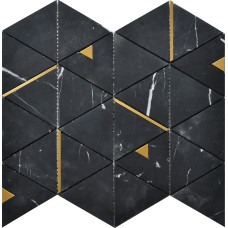NERO MARQUINA TRIANGLE 12X14 MOSAIC