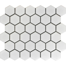 MG WHITE 12X12 MOS. HEXAGON 2X2