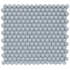 BG SKY BLUE PENNY ROUND 12X12 MOSAIC