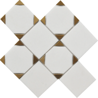 THASSOS SQUARE 9X9 MOSAIC