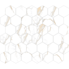 TILE MOSAIC CALACATTA (HEXAGON) GOLD