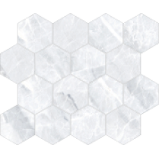 TILE MOSAIC NAMBIA (HEXAGON) WHITE