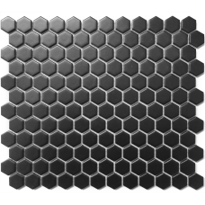 MG BLACK 12X12 MOS. HEXAGON 1X1