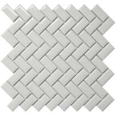 BG WH 12X12 MOS.DIAMOND HERRING.