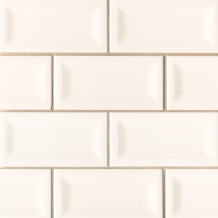 ALMOND GLOSSY 3X6 INVERTED BEVELED
