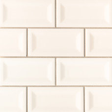 ALMOND GLOSSY 3X6 INVERTED BEVELED