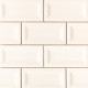 ALMOND GLOSSY 3X6 INVERTED BEVELED