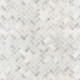 CARRARA WHITE 1X2 HERRINGBONE HONED