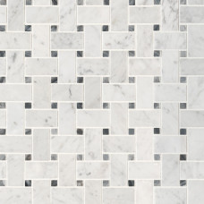 CARRARA WHITE BASKETWEAVE HONED