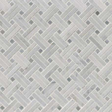 CARRARA WHITE BASKETWEAVE MOSAIC