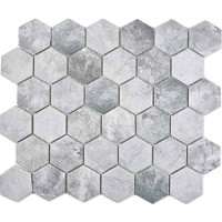 Hexagon Cement light grey mt 2x2 (mosaic)