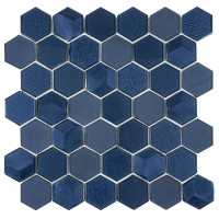 Hexagon Blue gem mt 2x2 (mosaic)