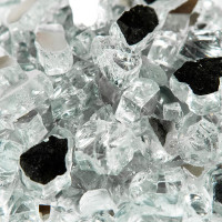 FIRE GLASS GLACIAL SILVER 0.5