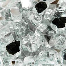 FIRE GLASS GLACIAL SILVER 0.5