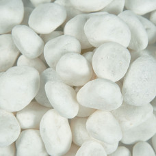 PIEDRA HIM WHITE NAT PEBBLES 1-2IN 40LB