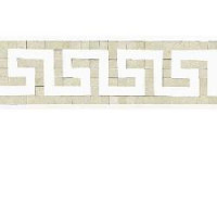 GREEK KEY CREMA/THAS LIS 3X12