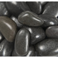 PIEDRA BLACK POLISH PEBBLES 1-2IN 1.5TON