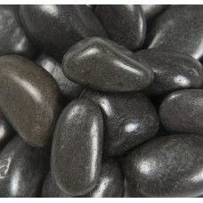 PIEDRA BLACK POLISH PEBBLES 1-2IN 1.5TON