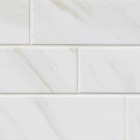 CLASSIQUE WHITE CALACATTA GLOSSY 4X16 BULLNOSE