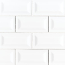 WHITE GLOSSY 3X6 INVERTED BEVELED