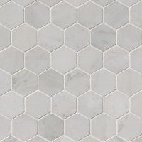 CARRARA WHITE 2 HEXAGON MOSAIC