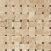 CREMA CAPPUCCINO BASKETWEAVE MOSAIC