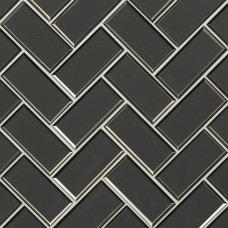 METALLIC GRAY BEVEL HERRINGBONE