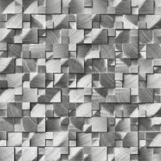 SILVER ALUMINUM BRUSHED 3D