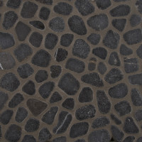 BLACK PEBBLES MESH BACKED
