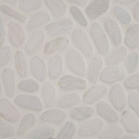 WHITE PEBBLES MESH BACKED
