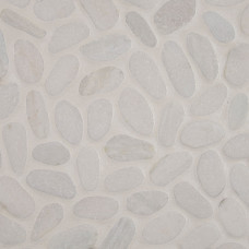 WHITE PEBBLES MESH BACKED
