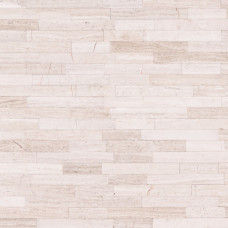 WHITE QUARRY INTERLOCKING 3D PEEL AND STICK MOSAIC