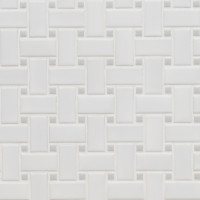 WHITE AND GRAY MATTE BASKETWEAVE