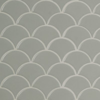GRAY SCALLOP GLOSSY 6MM