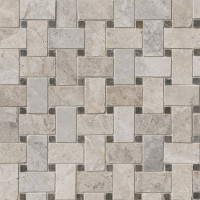 TUNDRA GRAY BASKET WEAVE MOSAIC