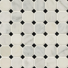 GREECIAN WHITE 2 OCTAGON MOSAIC